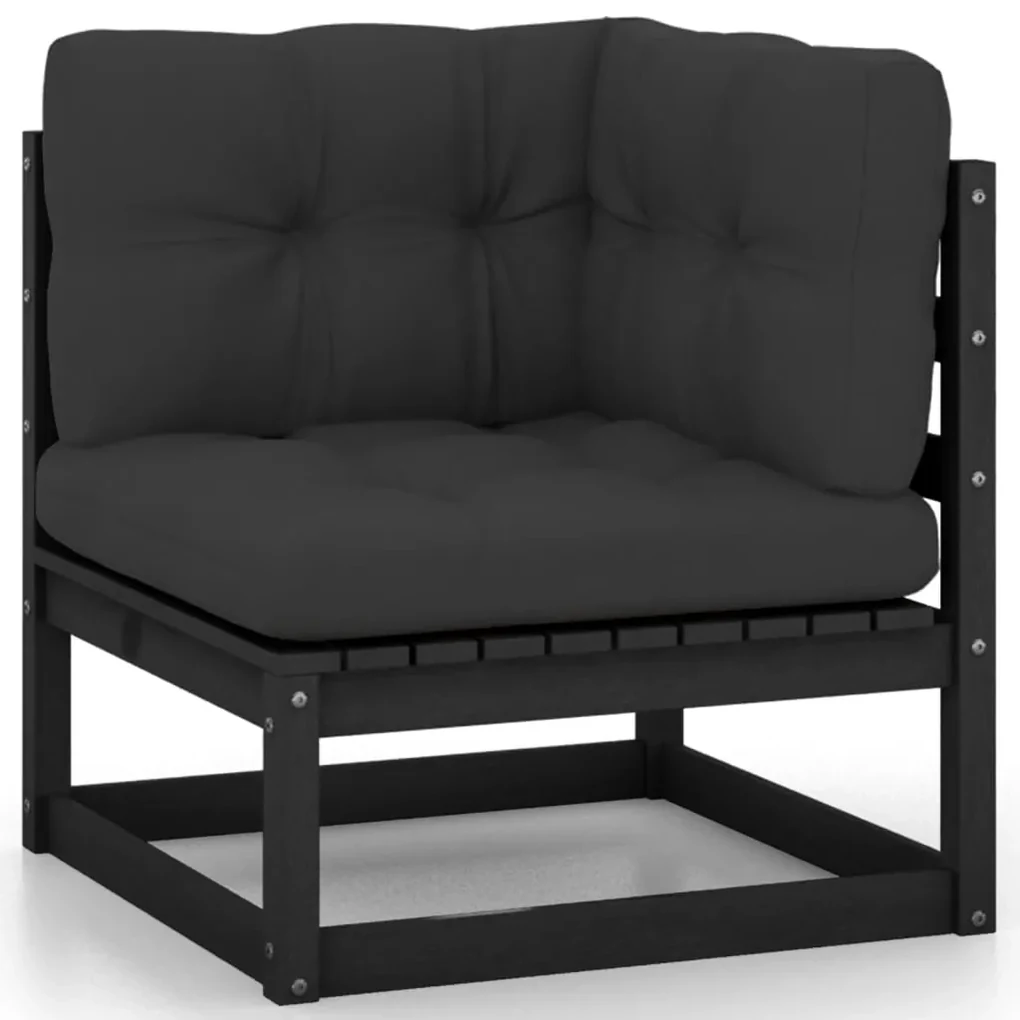 Set divani da giardino 8 pz con cuscini legno massello di pino
