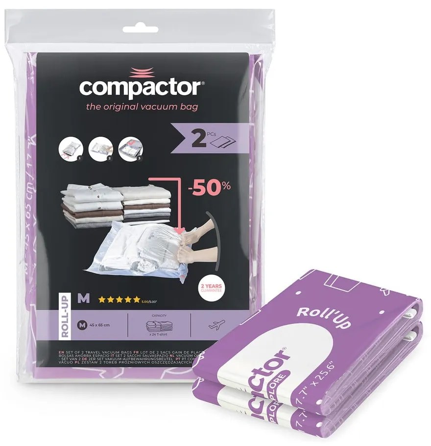 Sacchetti per il vuoto in set da 2 pezzi Roll Up M - Compactor