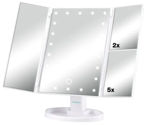 Beper - Specchio da trucco con retroilluminazione a LED 4xAAA/5V