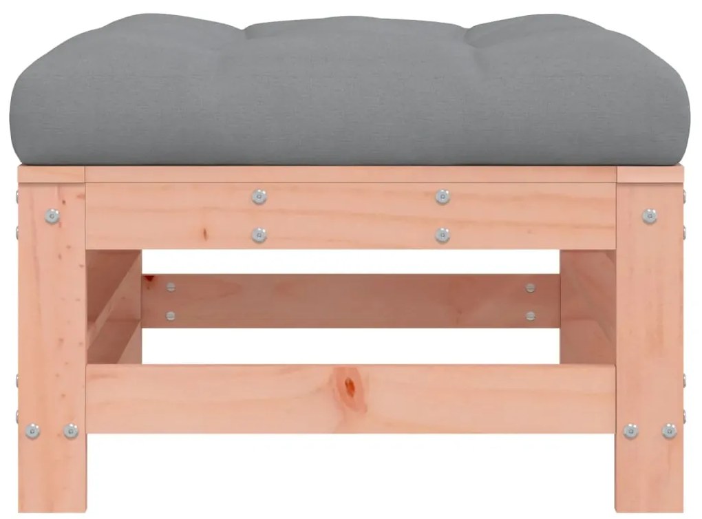 Poggiapiedi da giardino con cuscino legno massello di douglas