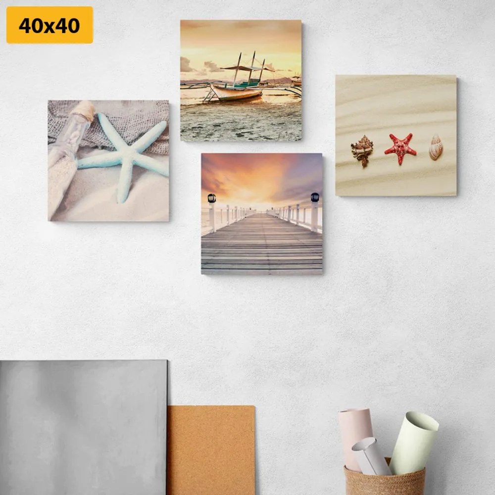 Set di quadri – Tesori del mare e della spiaggia