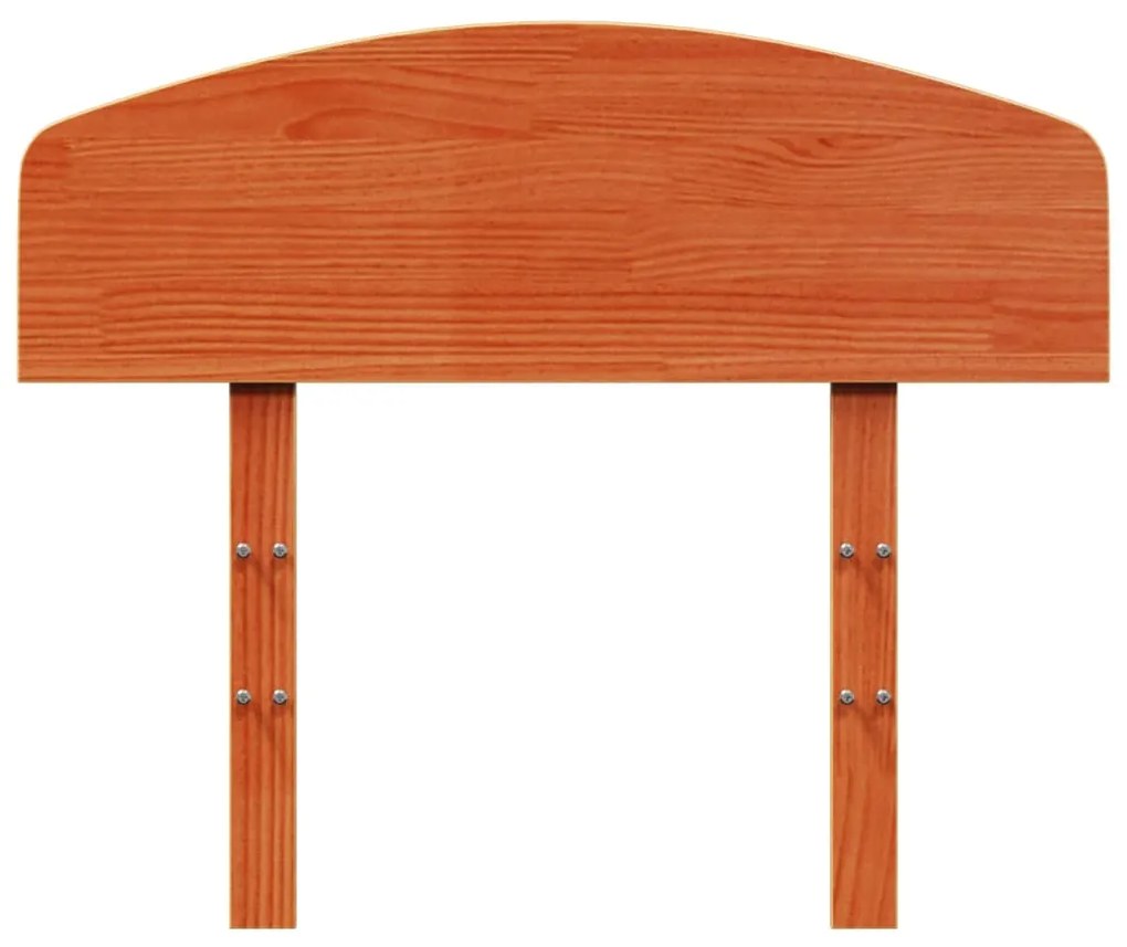 Testiera marrone cera 75 cm in legno massello di pino