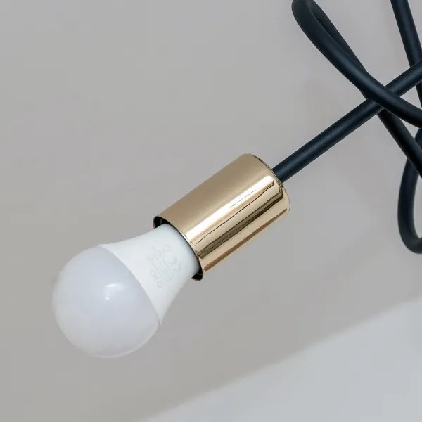 Plafoniera OXFORD 3xE27/15W/230V oro/nero