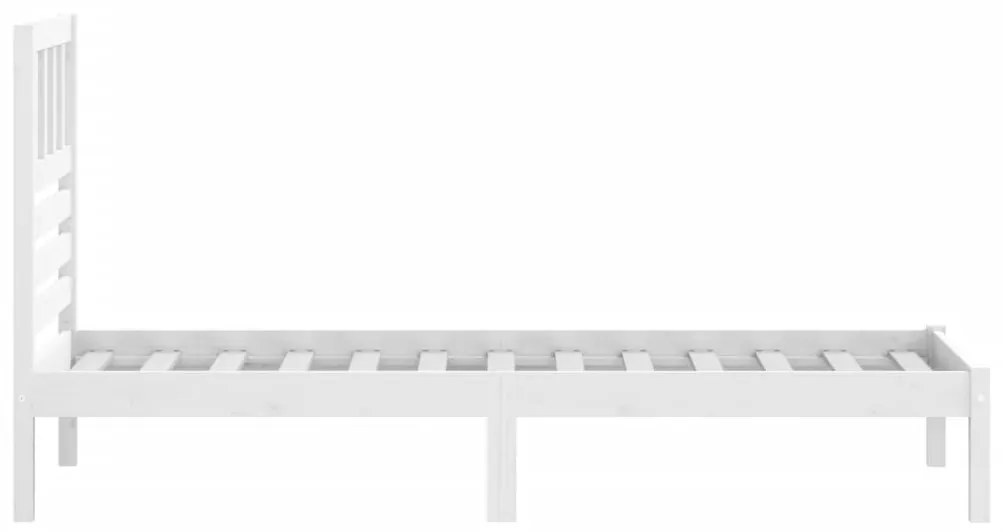 Giroletto bianco 75x190 cm small single legno massello di pino