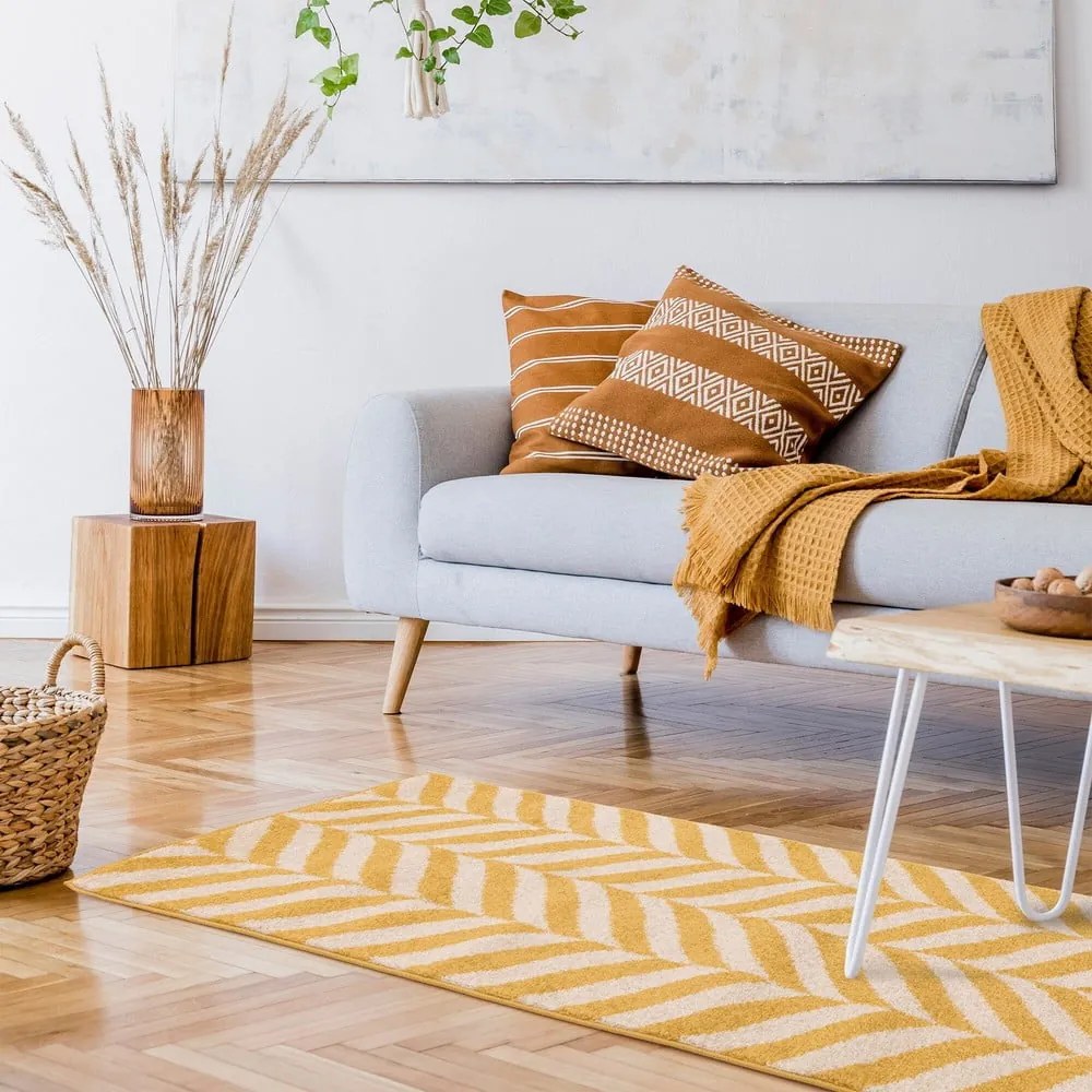 Tappeto giallo 240x66 cm Muse - Asiatic Carpets