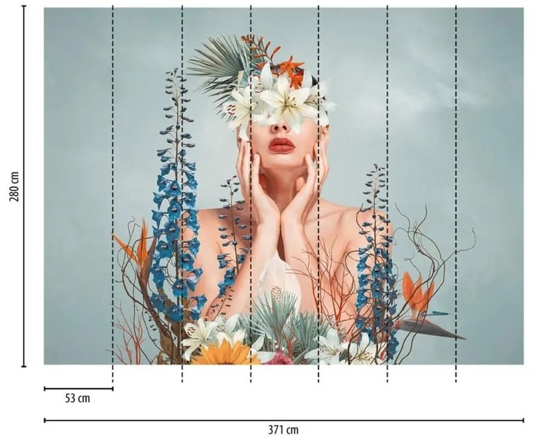 Fotomurale Lily, multicolore 371X280 cm