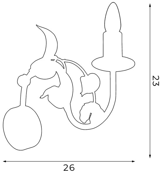 Applique ROSE 1xE14/60W/230V