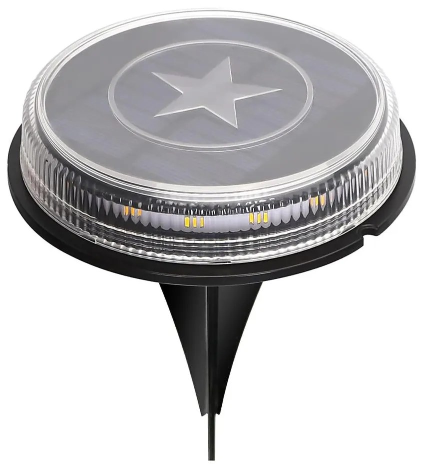 Aigostar - Lampada solare LED LED/0,6W/5,5V 24,5 cm 3200K IP66 nero
