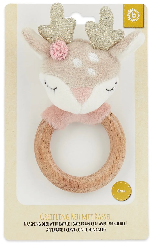 Bieco - Giocattolo motorio con sonaglio - cerbiatto Ella