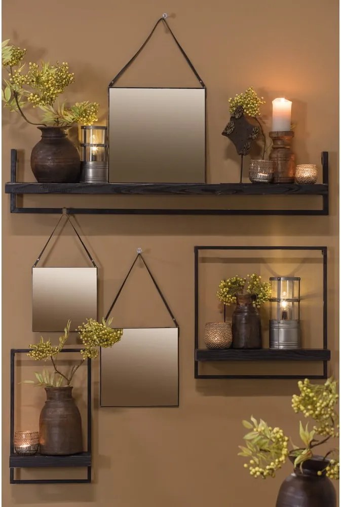 Scaffale in legno di abete nero opaco Maddison - Light &amp; Living