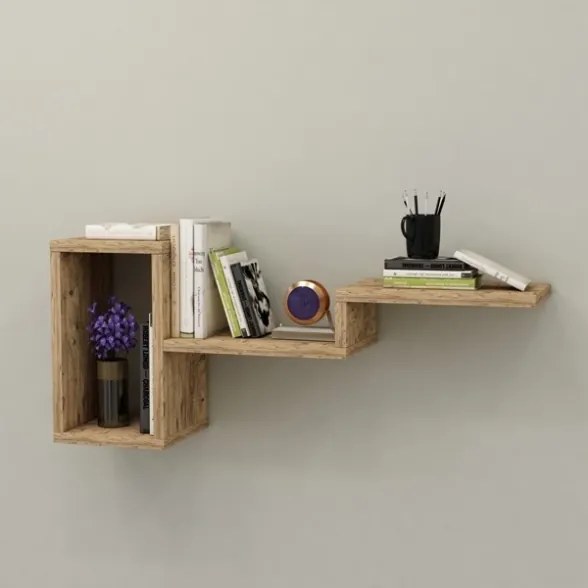 Mensola Sospesa Design Moderno 78x20x33 Berry Rovere