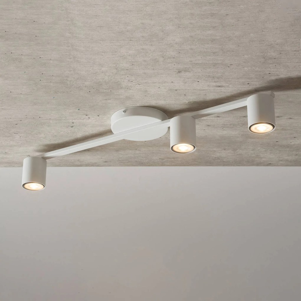 SIGMA Faretto da soffitto Sky, a 3 luci, bianco