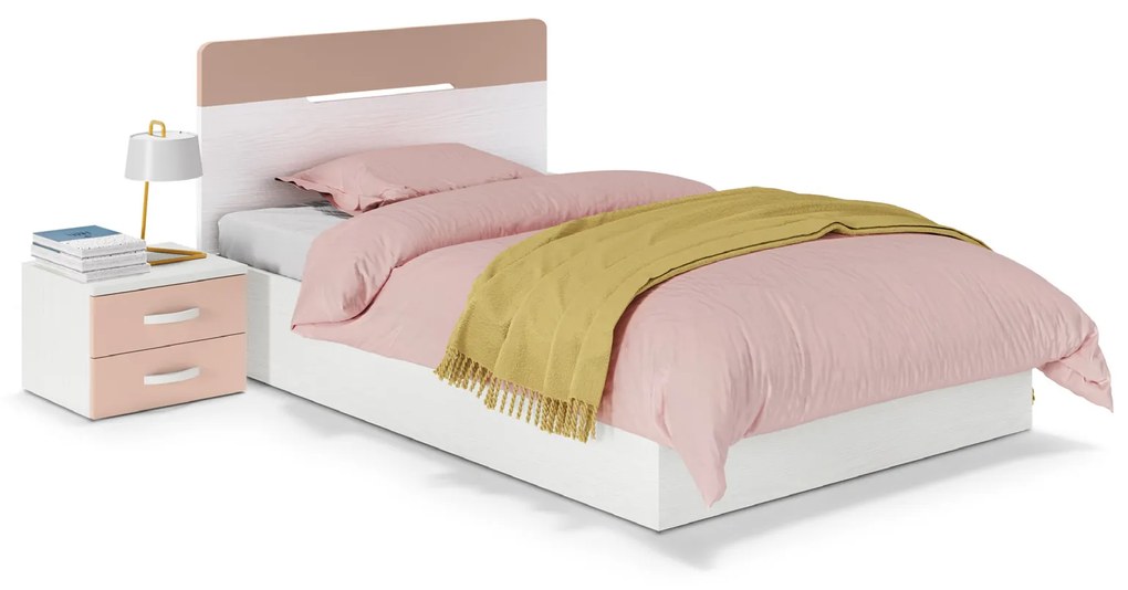 Letto ENEA una piazza e mezza frassino nuvola e rosa