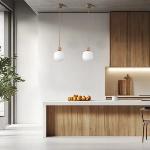 Lampadario a sospensione BALLO 1xE14/10W/230V beige