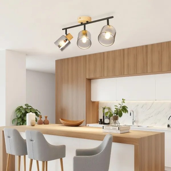 Brilagi - Faretto HYGGE 3xE14/15W/230V nero/fumé