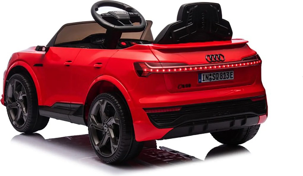 Macchina Elettrica per Bambini 12V Licenza Ufficiale Audi SQ8 E-Tron con Telecomando e Sedile Pelle Rosso...