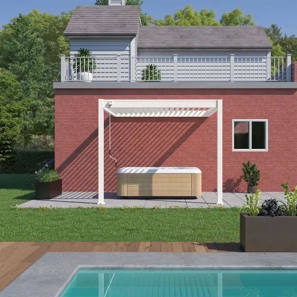 Pergola bioclimatica Ombréa addossata 3x3M in alluminio