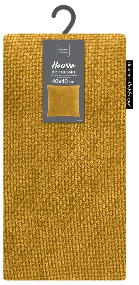 Federa decorativa in ciniglia 40x40 cm Leo – douceur d'intérieur