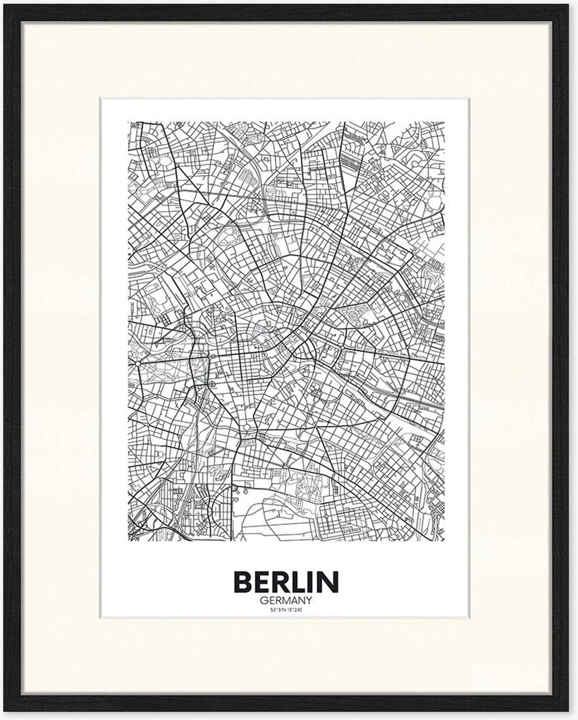Poster incorniciato Map of Berlin