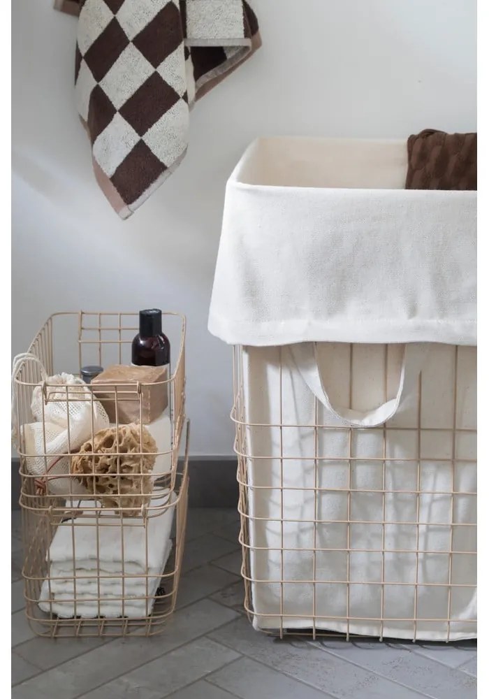Cesto portabiancheria in metallo beige 64 l Store-It - Mette Ditmer Denmark