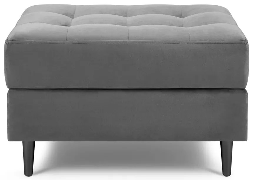 Poggiapiedi in velluto grigio chiaro Santo - Milo Casa