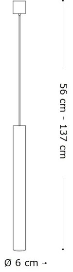 Ideal Lux - Lampada a sospensione LED su cavo LOOK 1xGU10/7W/230V CRI 90 Ø 6 cm bianca