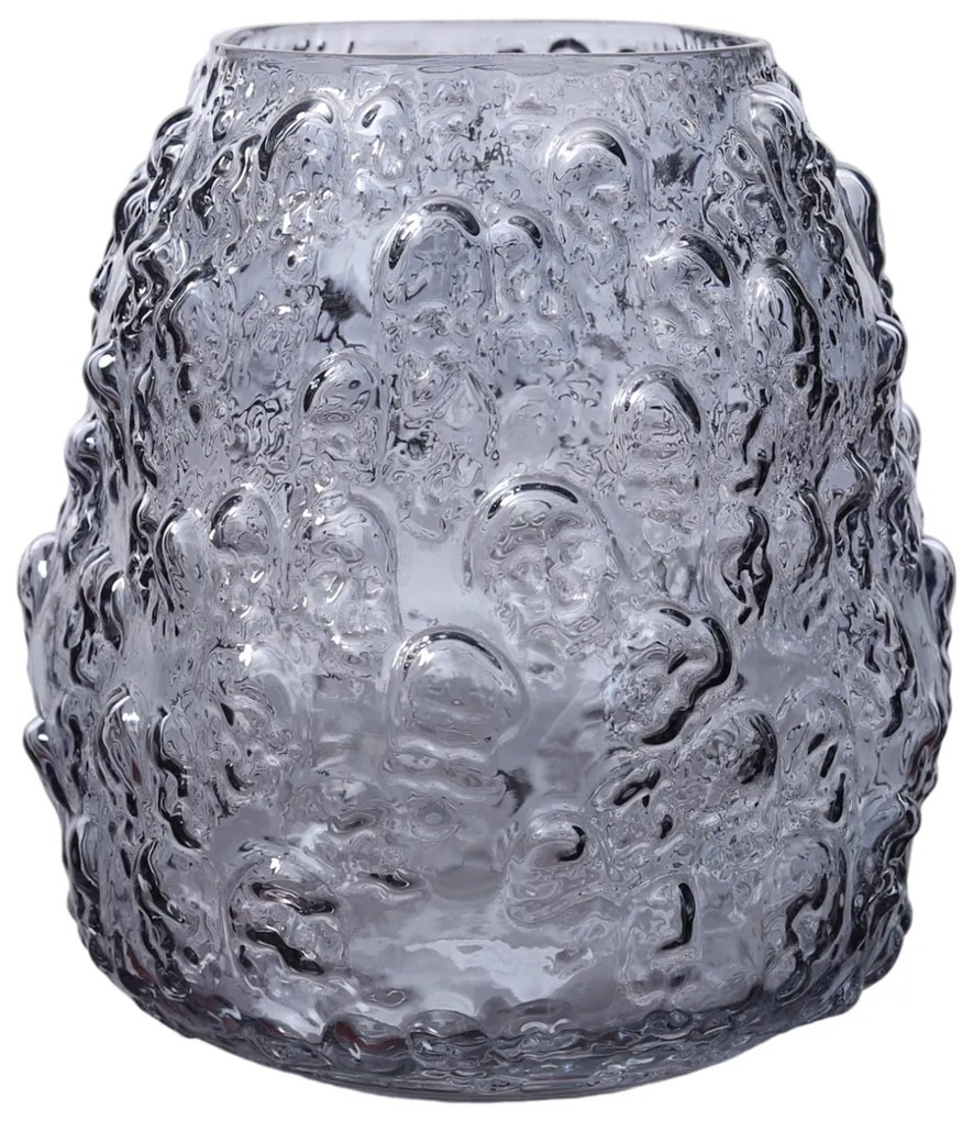 Vaso arredo vetro 21 cm grigio