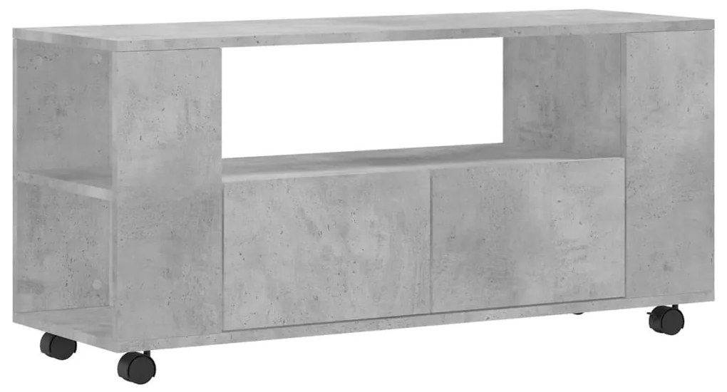 Mobile porta tv grigio cemento 102x34,5x43cm legno multistrato