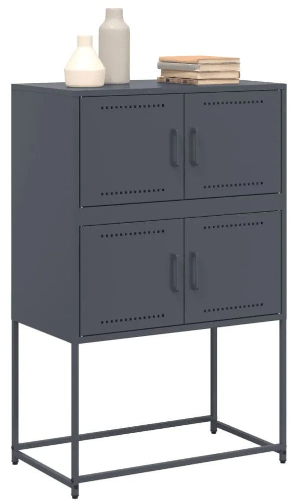 Credenza antracite 68,5x38,5x107 cm in acciaio