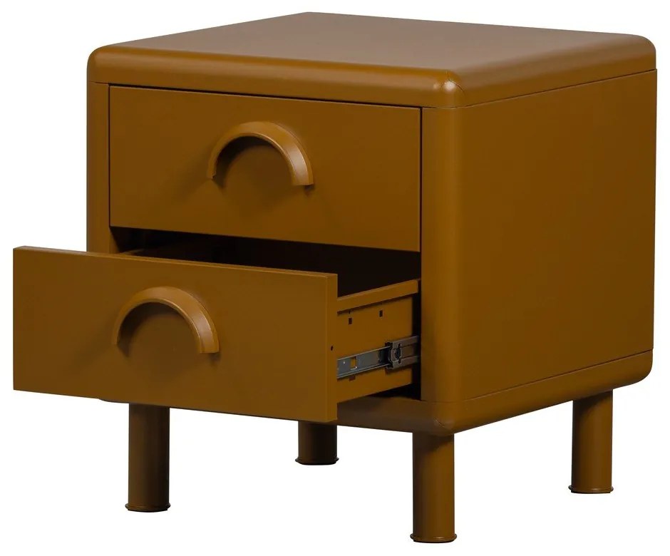 Comodino giallo ocra in metallo Rune – WOOOD