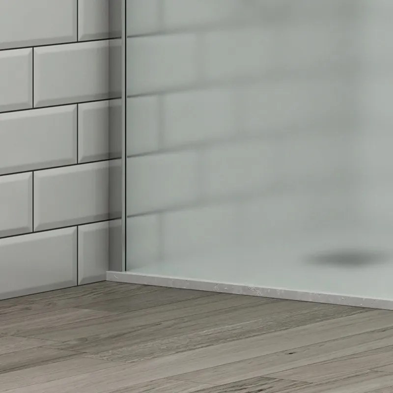 Doccia walk in 90 cm con staffa diagonale vetro satinato | KS2800CS - KAMALU