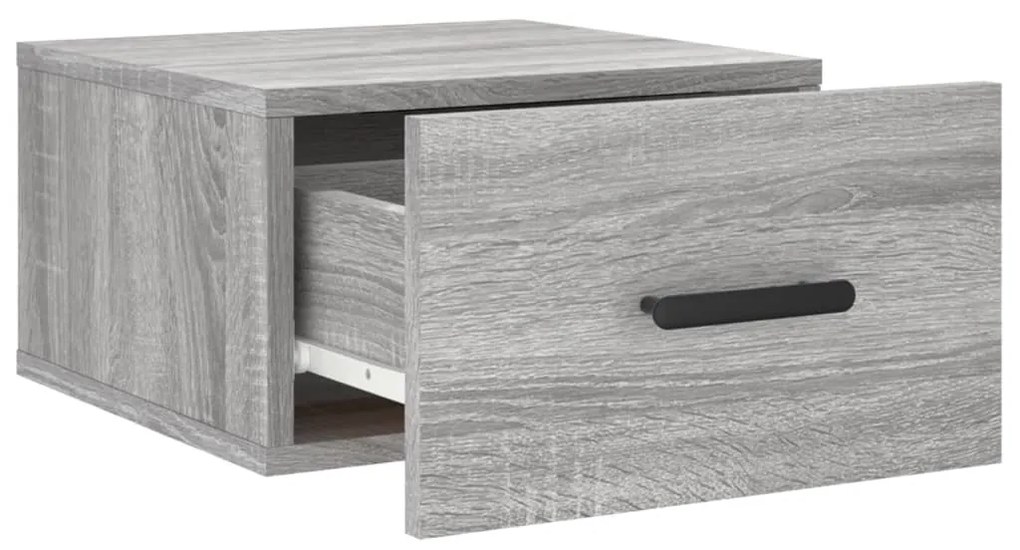 Comodini a Muro 2 pz Grigio Sonoma 35x35x20 cm