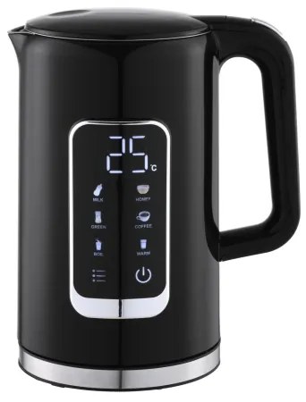 Bollitore con display LCD 1,7 l 2200W/230V nero + tazza da viaggio 450 ml