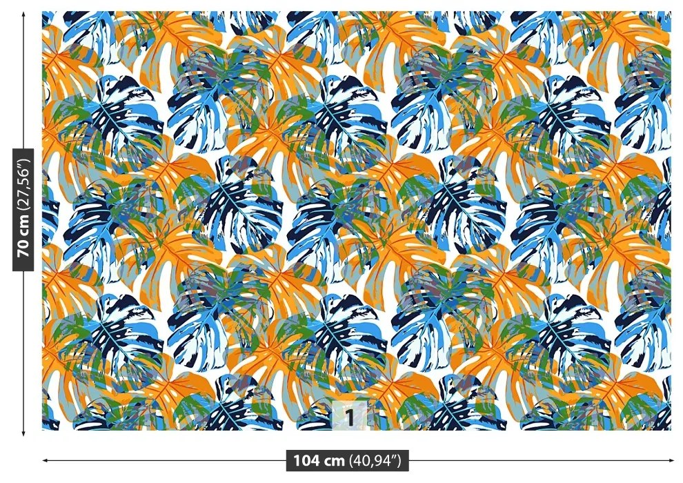 Carta da parati Foglie tropicali 104x70 cm