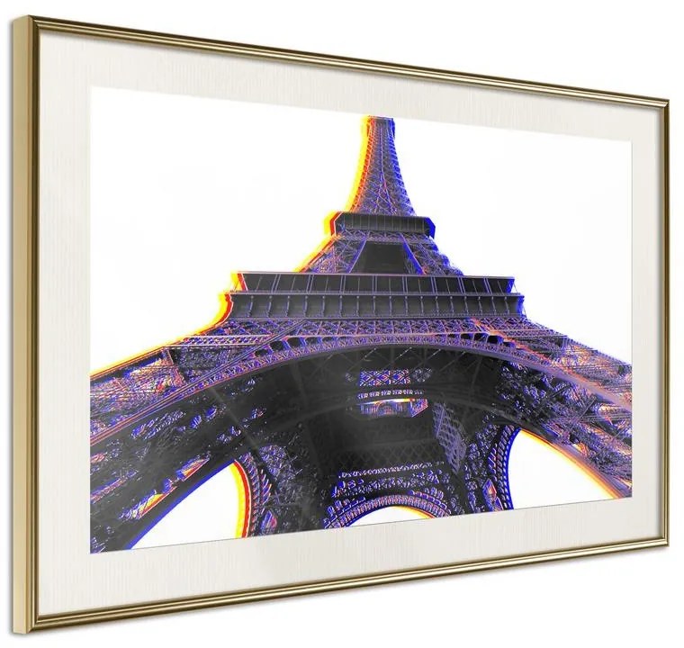 Poster  Symbol of Paris (Purple)  Cornice Quadri Cornice d'oro con passe-partout, Larghezza x Altezza Home decor 60x40