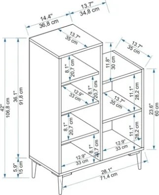 Mobile Da Cucina Multiuso Con Anta E Vani A Giorno Tea Rovere E Antracite