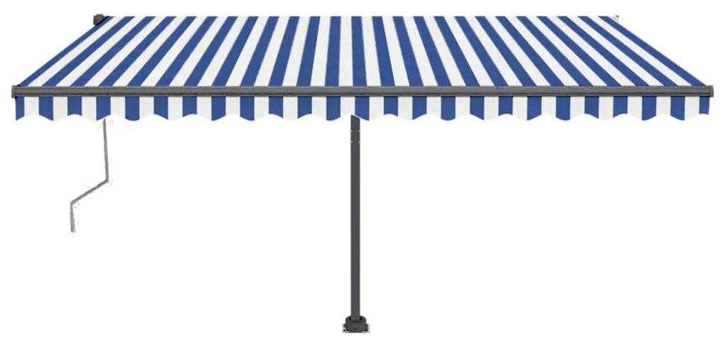 Tenda Retrattile Automatica con Palo 450x350 cm Arancio Marrone