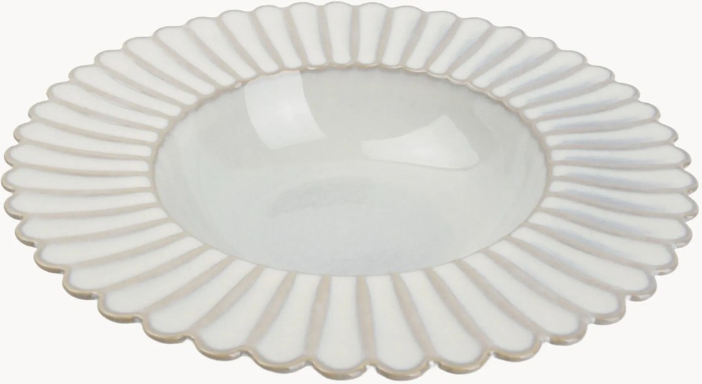 Set di 4 piatti fondi in porcellana Lotus