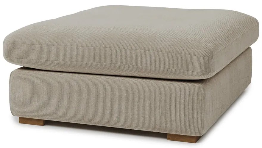 Pouf in tessuto a coste color crema Comfy - Scandic