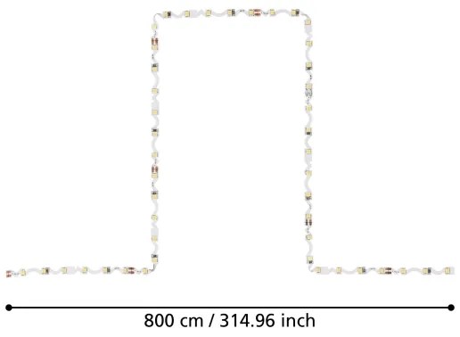 Eglo 99719 - Striscia LED 8m LED/43,2W/24/230V 4000K