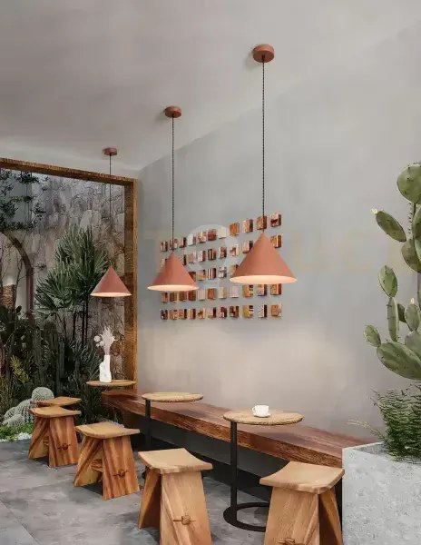 Sospensione in metallo terracotta opaco iconic 1 luce attacco e27 d...
