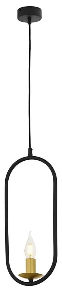 Jupiter 1809 - PI1 E14 - Lampadario a sospensione con filo PONTI 1xE14/40W/230V nero