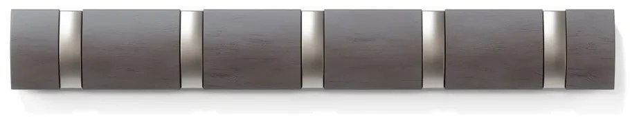 Appendiabiti da parete grigio in legno di pioppo Flip - Umbra
