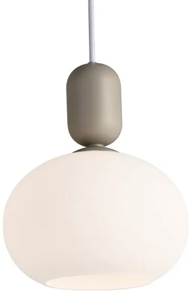 Nordlux - Lampadario a sospensione con filo NOTTI 1xE27/40W/230V grigio