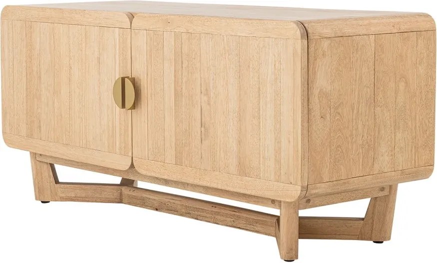 Cassettiera di colore naturale in legno di cauciù massiccio 120x55x45 cm Serrone - Bloomingville