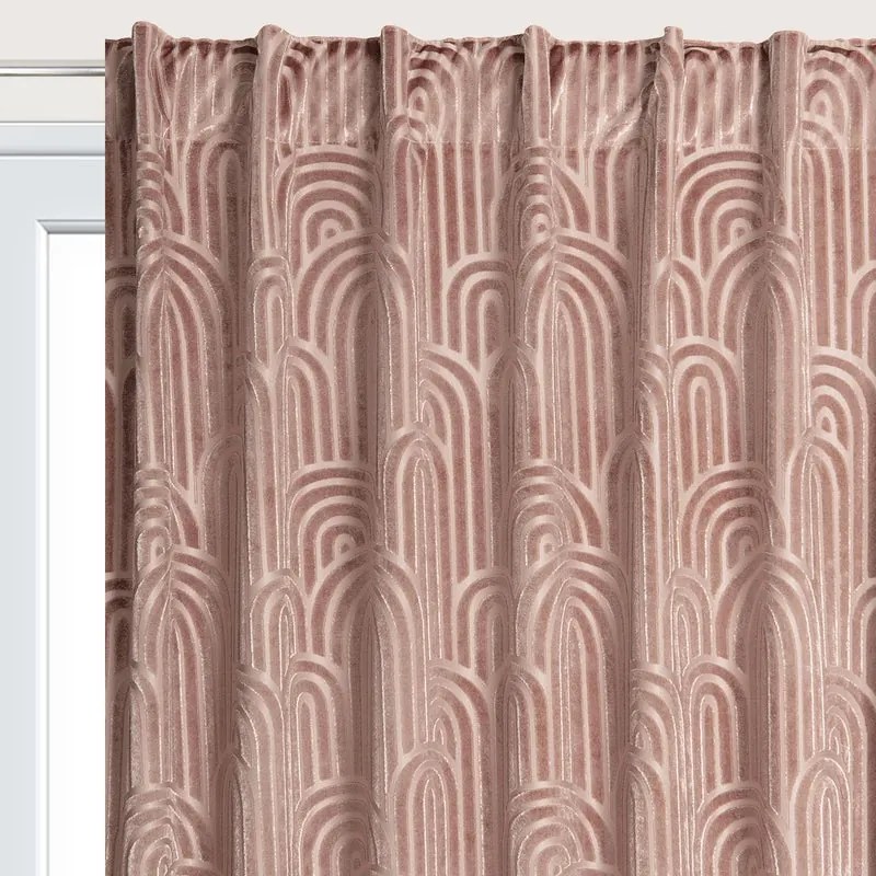 Tenda coprente Agate rosa, nastro arricciatura automatica 135x280 cm