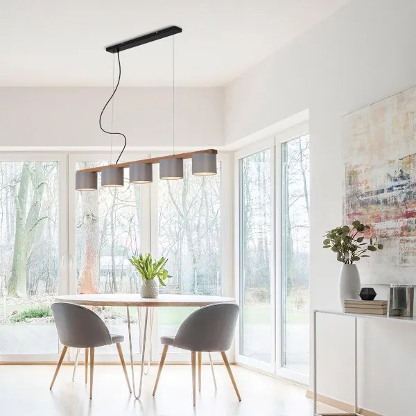 Briloner 4075-054 - Lampadario a sospensione con cavo 5xE14/25W/230V