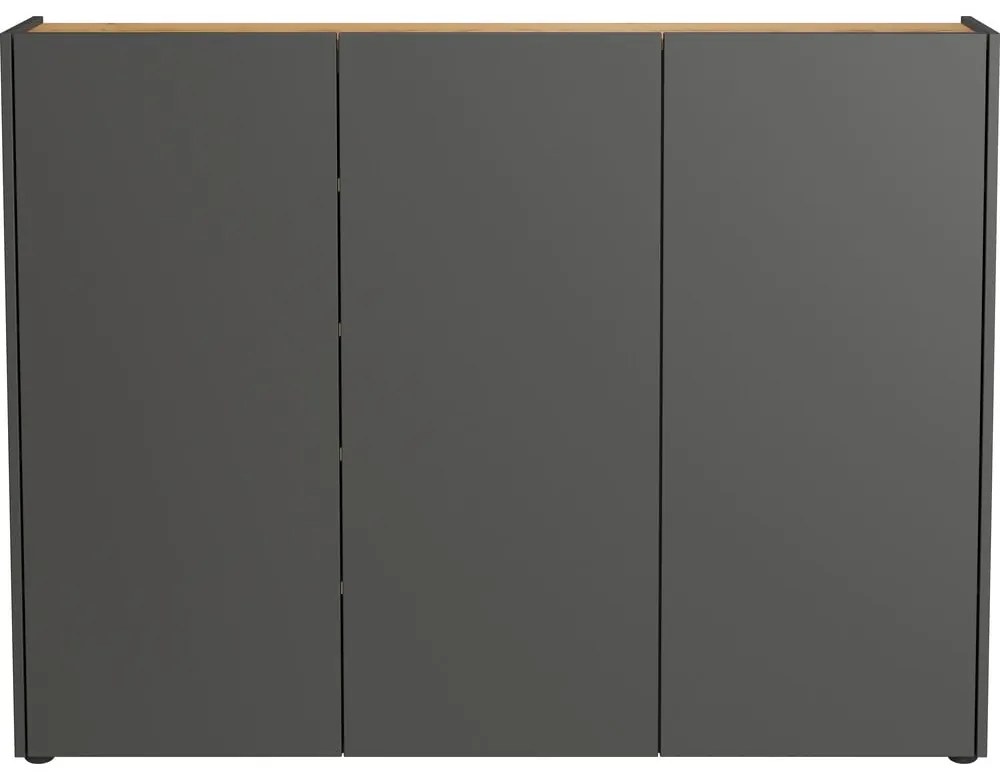 Armadietto color antracite con effetto rovere 138x105x25 cm Libbiano – Germania