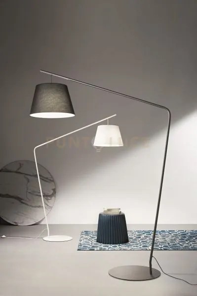 Piantana velvet nero con paralume nero 1 luce attacco e27