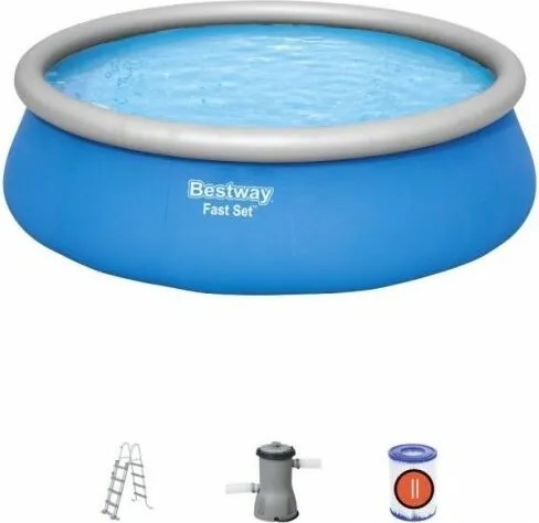Bestway - Piscina Gonfiabile 457X122 Fuoriterra Pompa Filtro Scaletta Telo e Copertura